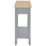 Mesa consola de madera gris 110x35x80 cm