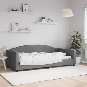 Dark gray fabric sofa bed 100x200 cm by vidaXL, Beds and slatted bases - Ref: Foro24-354117, Price: 193,30 €, Discount: %