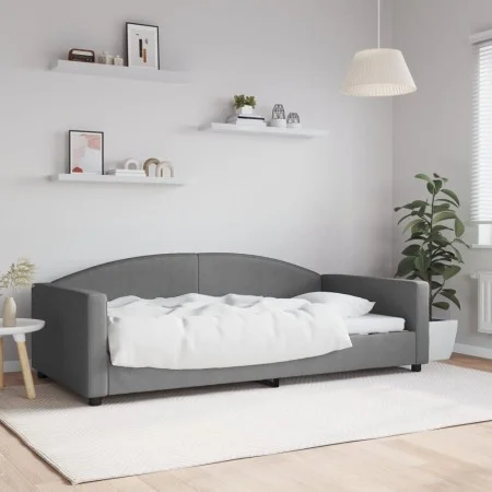 Dark gray fabric sofa bed 100x200 cm by vidaXL, Beds and slatted bases - Ref: Foro24-354117, Price: 193,30 €, Discount: %
