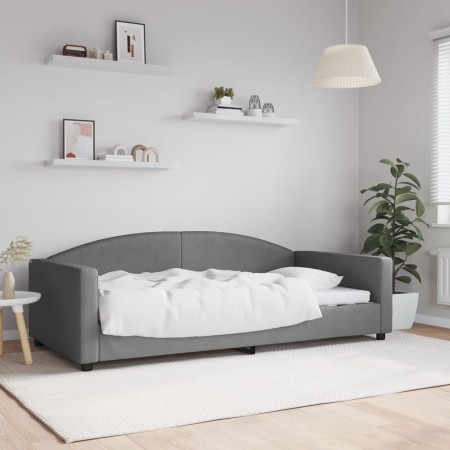 Sofá cama tela gris oscuro 100x200 cm de vidaXL, Camas y somieres - Ref: Foro24-354117, Precio: 197,17 €, Descuento: %