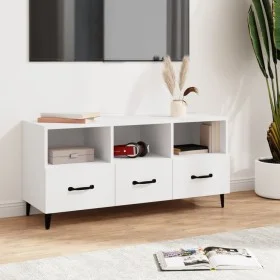 Mueble de TV madera contrachapada blanco 102x35x50 cm de vidaXL, Muebles TV - Ref: Foro24-812609, Precio: 73,56 €, Descuento: %