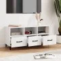 Mueble de TV madera contrachapada blanco 102x35x50 cm de vidaXL, Muebles TV - Ref: Foro24-812609, Precio: 73,56 €, Descuento: %