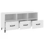 Mueble de TV madera contrachapada blanco 102x35x50 cm de vidaXL, Muebles TV - Ref: Foro24-812609, Precio: 73,56 €, Descuento: %
