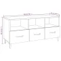 Mueble de TV madera contrachapada blanco 102x35x50 cm de vidaXL, Muebles TV - Ref: Foro24-812609, Precio: 73,56 €, Descuento: %