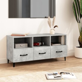 TV stand made of gray concrete plywood 102x35x50 cm by vidaXL, TV Furniture - Ref: Foro24-812613, Price: 78,07 €, Discount: %