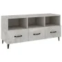 TV stand made of gray concrete plywood 102x35x50 cm by vidaXL, TV Furniture - Ref: Foro24-812613, Price: 77,14 €, Discount: %