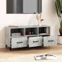 TV stand made of gray concrete plywood 102x35x50 cm by vidaXL, TV Furniture - Ref: Foro24-812613, Price: 77,14 €, Discount: %