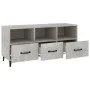 TV stand made of gray concrete plywood 102x35x50 cm by vidaXL, TV Furniture - Ref: Foro24-812613, Price: 77,14 €, Discount: %