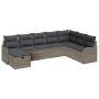 Conjunto de sofá de jardín 8 pcs Gris 287.5 x 177.5 x 85 cm