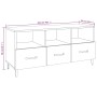 TV stand made of gray concrete plywood 102x35x50 cm by vidaXL, TV Furniture - Ref: Foro24-812613, Price: 78,07 €, Discount: %