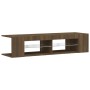 TV-Schrank mit LED-Leuchten Eiche braun 135x39x30 cm von vidaXL, TV-Möbel - Ref: Foro24-815695, Preis: 66,94 €, Rabatt: %