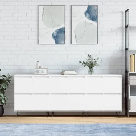 3 Stk. Sperrholz Sideboards weiß von vidaXL, Sideboards - Ref: Foro24-3190197, Preis: 187,21 €, Rabatt: %