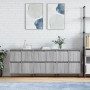 Sideboards 3 Einheiten graues Sonoma-Sperrholz von vidaXL, Sideboards - Ref: Foro24-3190203, Preis: 189,51 €, Rabatt: %