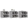Sideboards 3 Einheiten graues Sonoma-Sperrholz von vidaXL, Sideboards - Ref: Foro24-3190203, Preis: 189,51 €, Rabatt: %