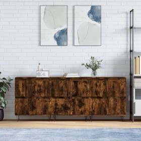 Aparadores 3 uds madera contrachapada roble ahumado von vidaXL, Sideboards - Ref: Foro24-3190202, Preis: 194,17 €, Rabatt: %
