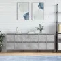 Sideboards 3 units concrete gray plywood by vidaXL, Sideboards - Ref: Foro24-3190201, Price: 181,12 €, Discount: %