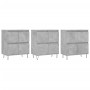 Sideboards 3 units concrete gray plywood by vidaXL, Sideboards - Ref: Foro24-3190201, Price: 183,18 €, Discount: %