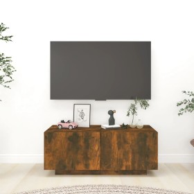 Smoked oak plywood TV cabinet 100x35x40 cm by vidaXL, TV Furniture - Ref: Foro24-815717, Price: 51,28 €, Discount: %