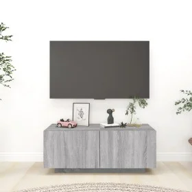 Mueble de TV madera contrachapada gris Sonoma 100x35x40 cm de vidaXL, Muebles TV - Ref: Foro24-815718, Precio: 63,91 €, Descu...