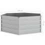 Arriate de acero galvanizado plateado 129x45 cm de vidaXL, Maceteros y jardineras - Ref: Foro24-316881, Precio: 31,82 €, Desc...