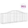 Gabionenkörbe 11 Stück Bogenform Eisen 200x30x60/80 cm von vidaXL, Töpfe und Pflanzgefäße - Ref: Foro24-3145397, Preis: 872,6...