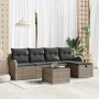 Conjunto de sofá de jardín 6 pcs Gris 234 x 117 x 85 cm