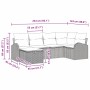 Conjunto de sofá de jardín 6 pcs Gris 234 x 124 x 85 cm