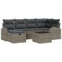 Conjunto de sofá de jardín 7 pcs Gris 234 x 124 x 85 cm