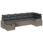 Conjunto de sofá de jardín 7 pcs Gris 289 x 124 x 85 cm