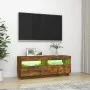 TV-Schrank mit LED-Leuchten, geräucherte Eiche, 100 x 35 x 40 cm von vidaXL, TV-Möbel - Ref: Foro24-815720, Preis: 51,04 €, R...