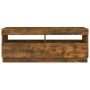 TV-Schrank mit LED-Leuchten, geräucherte Eiche, 100 x 35 x 40 cm von vidaXL, TV-Möbel - Ref: Foro24-815720, Preis: 51,04 €, R...