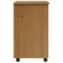 MOSS Kommode aus massivem Kiefernholz mit Rädern in Honigbraun von vidaXL, Schließfächer und Lagerschränke - Ref: Foro24-3558...