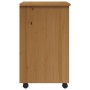 MOSS Kommode aus massivem Kiefernholz mit Rädern in Honigbraun von vidaXL, Schließfächer und Lagerschränke - Ref: Foro24-3558...
