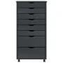 MOSS chest of drawers with wheels solid gray pine wood by vidaXL, Lockers and storage cabinets - Ref: Foro24-355899, Price: 1...