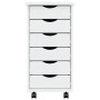 MOSS chest of drawers with wheels solid white pine wood by vidaXL, Lockers and storage cabinets - Ref: Foro24-355889, Price: ...