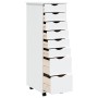 Cajonera con ruedas MOSS madera maciza de pino blanco by vidaXL, Lockers and storage cabinets - Ref: Foro24-355895, Price: 12...