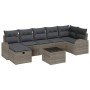 Conjunto de sofá de jardín 8 pcs Gris 289 x 124 x 85 cm