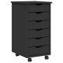 MOSS chest of drawers with wheels solid gray pine wood by vidaXL, Lockers and storage cabinets - Ref: Foro24-355890, Price: 7...