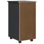 Cajonera con ruedas MOSS madera maciza de pino gris de vidaXL, Taquillas y armarios de almacenamiento - Ref: Foro24-355890, P...