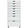 Cajonera con ruedas MOSS madera maciza de pino blanco by vidaXL, Lockers and storage cabinets - Ref: Foro24-355898, Price: 15...
