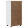 Cajonera con ruedas MOSS madera maciza de pino blanco de vidaXL, Taquillas y armarios de almacenamiento - Ref: Foro24-355898,...