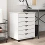 MOSS chest of drawers with wheels solid white pine wood by vidaXL, Lockers and storage cabinets - Ref: Foro24-355892, Price: ...