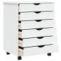 MOSS chest of drawers with wheels solid white pine wood by vidaXL, Lockers and storage cabinets - Ref: Foro24-355892, Price: ...