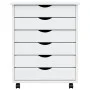 MOSS chest of drawers with wheels solid white pine wood by vidaXL, Lockers and storage cabinets - Ref: Foro24-355892, Price: ...