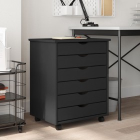 MOSS solid pine wood chest of drawers with wheels by vidaXL, Lockers and storage cabinets - Ref: Foro24-355893, Price: 104,21...