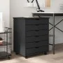 MOSS solid pine wood chest of drawers with wheels by vidaXL, Lockers and storage cabinets - Ref: Foro24-355893, Price: 97,21 ...