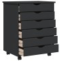 MOSS solid pine wood chest of drawers with wheels by vidaXL, Lockers and storage cabinets - Ref: Foro24-355893, Price: 104,21...