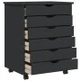 MOSS solid pine wood chest of drawers with wheels by vidaXL, Lockers and storage cabinets - Ref: Foro24-355893, Price: 97,21 ...