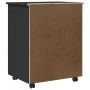 Cajonera con ruedas MOSS madera maciza de pino gris de vidaXL, Taquillas y armarios de almacenamiento - Ref: Foro24-355893, P...