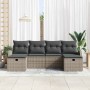 Conjunto de sofá de jardín 6 pcs Gris 234 x 117 x 85 cm